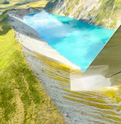 3. Alpine lake window view Siberia Valley flight