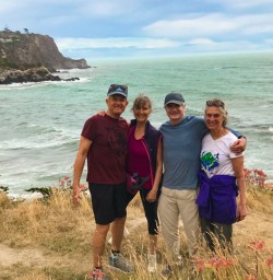 3. Four happy guests Godley Head Track