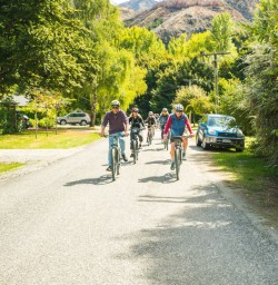 3. Group on bikes Arrowtown