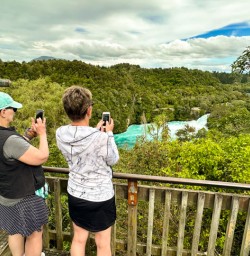 3. Guests looking out at Huka Falls