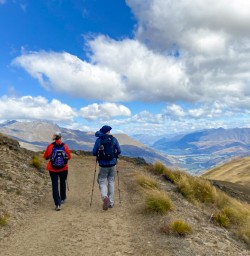 3. Guests walking up Rock Peak track