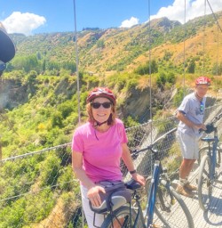 3. Guide and guests on Arrowtown bike ride