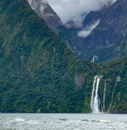 3. Milford Sound waterfall