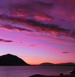 Sunset over Lake Ohau
