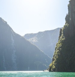 3.2 Sun shinning through Milford Sound
