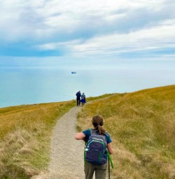 3. Godley Head guests walking