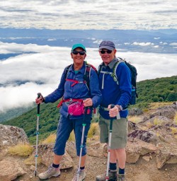 4 Couple on Kepler Heli Hike views above Luxmore Hut