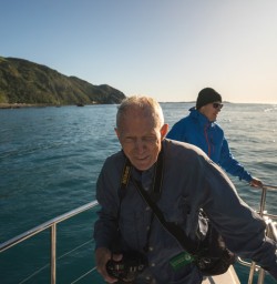 4 Dennis Widman with sun behind on dolphin trip2