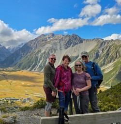 4 Group Hiking Mt Cook National Park 17FEB25