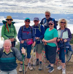 4 Group on Kepler Heli Hike Views of Lake Te Anau