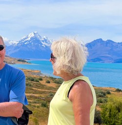 Lake Pukaki with Mount Cook in the background