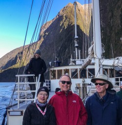 Boat tour at Milford Sound, Fiordland New Zealand