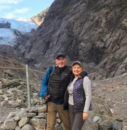 Couple at Franz Josef Glacier, West Coast New Zealand