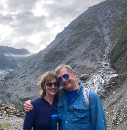 Couple at Franz Josef Glacier, West Coast New Zealand