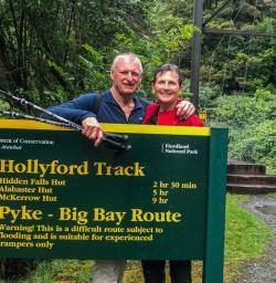 Couple at Hollyford Track, Fiordland National Park Southland New Zealand