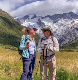 Couple at Kea Point Track, Aoraki Mount Cook New Zealand
