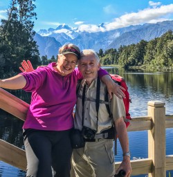 Couple at Lake Matheson, West Coast New Zealand