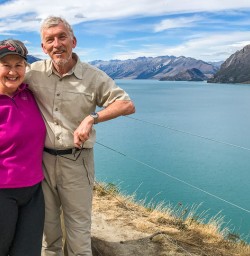 Couple at Lake Wanaka, Otago New Zealand