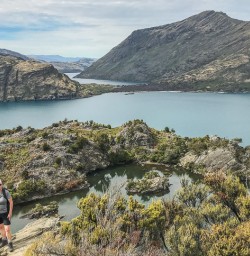 Couple at Mou Waho Island, Lake Wanaka Otago New Zealand