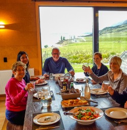 Dinner at Lake Ohau Quarters, Otago New Zealand