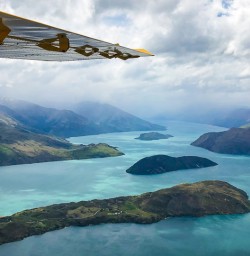 Flying over Lake Wanaka