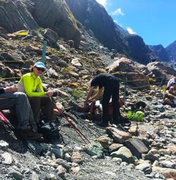 Checking out the terminal face of Fox Glacier