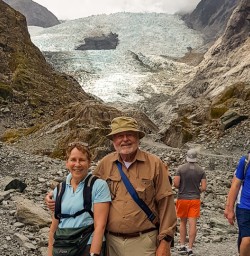 Couple at Franz Josef Glacier, West Coast New Zealand