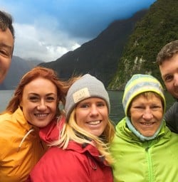 Our Masterpiece group at Milford Sound