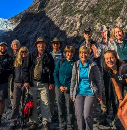 Group at Fox Glacier Valley Track, West Coast New Zealand