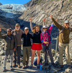 Group at Fox Glacier, West Coast New Zealand