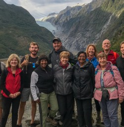 Group at Franz Josef Glacier, West Coast New Zealand