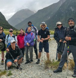 Group hike through Siberia Valley