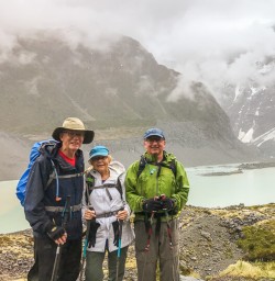 Group at Hooker Lake, Canterbury New Zealand