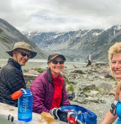 Group at Hooker Lake, Aoraki Mt Cook Canterbury New Zealand