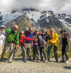 Group at Hooker Valley Track, Aoraki Mt Cook Canterbury New Zealand
