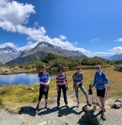 Group at the Key Summit Lookout Trail, Fiordland New Zealand