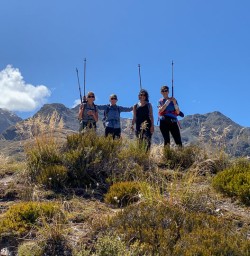 Group at the Key Summit Lookout Trail, Fiordland New Zealand
