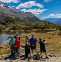 Group at Key Summit Trail, Routeburn Track, Fiordland National Park Southland New Zealand