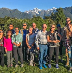 Group at Lake Matheson, West Coast New Zealand