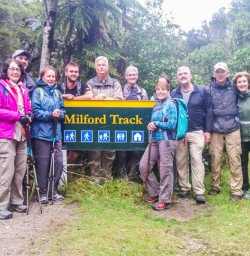Group at Milford Track, Fiordland National Park Southland New Zealand