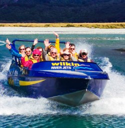 Group on Wilkin River jet boat