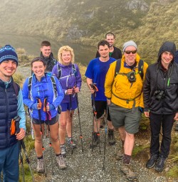 Group at Sealy Tarns Track, Canterbury New Zealand