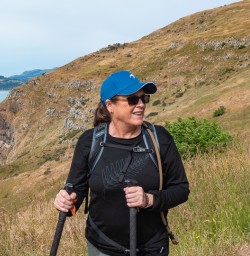 Guest hiking Godley Head Christchurch