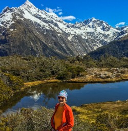 Guest at Key Summit Lookout Trail, Fiordland New Zealand
