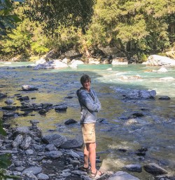 Guest at Thunder Creek Falls, Haast Pass Otago New Zealand