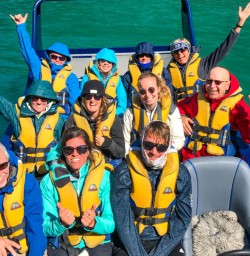 Guests on Wilkin River jet boat