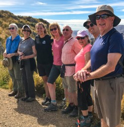 Guests overlooking Lyttleton from Bridle Path
