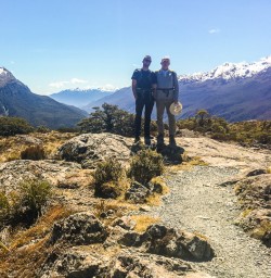 Guide and Guest at Key Summit Trail, Otago New Zealand