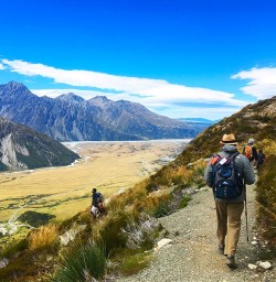 And back down! Look at those views over the Aoraki/Mt Cook National Park though!