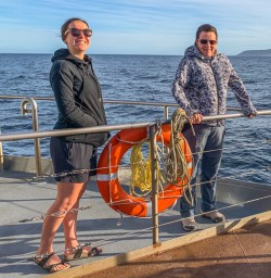 Ladies on the boat at Milford Sound, Fiordland New Zealand